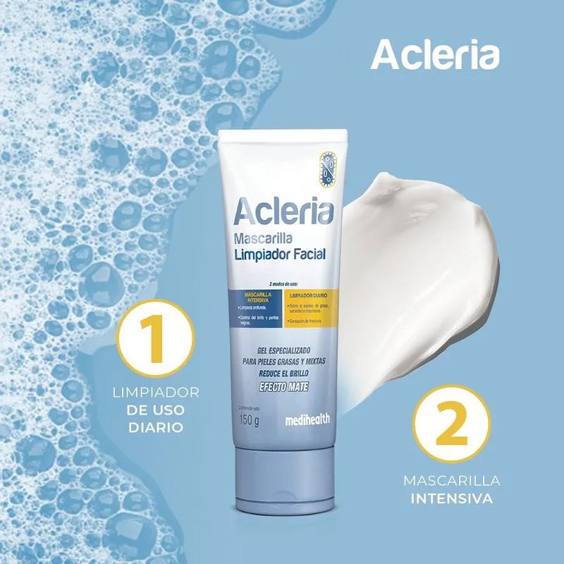 Acleria mascarilla gel limpiador facial x 150g